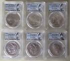 2021 MORGAN & PEACE SILVER DOLLAR PCGS MS70 FIRST STRIKE COMPLETE 6 COIN SET