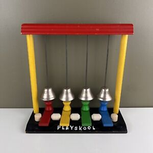 Vintage Wooden Playskool Bell Xylophone / Pounding Toy
