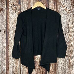 Ann Taylor 100% Cashmere Sweater 2-Ply Womens M Cardigan Black