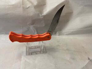 New ListingBUCK #426 ORANGE BUCKLITE FOLDING KNIFE W/CAMO SHEATH-VERY NICE GENTLY  USED