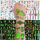 35 Sheets Temporary Tattoo Stickers Water Resistant Luminous Tattoo For Kids