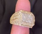 10K SOLID YELLOW GOLD 2.50 CARAT REAL DIAMOND ENGAGEMENT RING WEDDING PINKY BAND