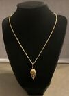 Vintage Women’s Gold Tone Leaf / Bird Pendant And 18 Inch Necklace 3.52 Grams