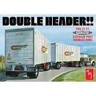 AMT 1/25 Tandem Van Trailers Double Header AMT1132 Plastics Car/Truck 1/24-1/25