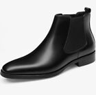 GIFENNSE Mens Chelsea Boots Leather Dress Boots for Men Black Size 10