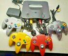 Region Free N64 Nintendo 64 Console + UP TO 4 OEM CONTROLLERS + Cords + CLEANED!