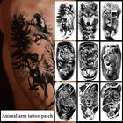 Wolf Lion Temporary Waterproof Tattoos Sleeve Women Mens Fake Sticker Transfer
