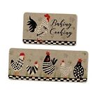 Baking Cooking Chicken Rooster Kitchen Mats Set of 2, 17