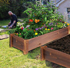 Large Raised Garden Bed Pine Wood Planter Box Kit for Vegetables Herbs Flowers