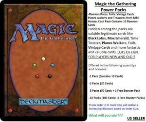 Magic the Gathering TCG - All Rares / Mythic / Foil Rare 10 card POWER PACKS