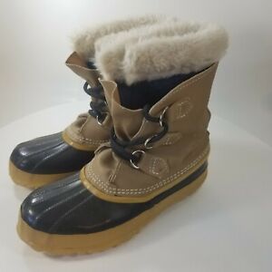 Sorel Manitou Snow Winter Boots Womens 5 Brown Leather Insulated Waterproof