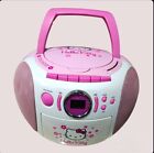 Hello Kitty AM/FM Radio Cassette Recorder CD Player Boombox Model KT2028A Tested