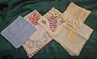 GORGEOUS vintage antique ladies floral / embroidered handkerchiefs hankies lot