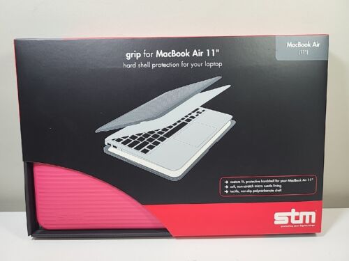 New STM grip MacBook Air 11'' Pink Hard Shell Cover Case Lined