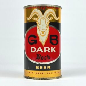 New ListingGB Dark Bock 12oz Flat Top Beer Can - Grace Bros. Brewing, Santa Rosa CA - EMPTY