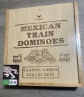 Cardinal Classic Collection Mexican Train Dominoes Train Marker Wood Box New NIB