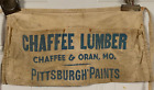 Vintage Chaffee Lumber Nail Apron Chaffee & Oran MO Pittsburgh Paints