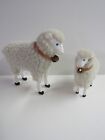 Bethany Lowe Set Of 2 Different German Putz Style Wool Covered Lambs TR5000 New