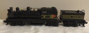 SUNSET MODELS 3RD RAIL BRASS WESTERN MARYLAND #6 SHAY STEAM ENGINE! O SCALE CASS