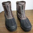 Men Totes zip-up Winter boots w/ leather uppers Size 11