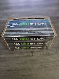 TDK SA-C90 Cassette Tape - 1979 - Blank Tape High Bias - NEW Lot Of 3