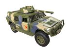 Die cast Army Truck w/ Turret; Pull n Go; Lights And War Sounds; “Double Horses”