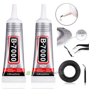 2x25ml B-7000 Multi-Function Glues Paste Adhesive for Glass,Phone,Jewelry w/Tape