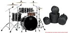 Mapex Saturn Evolution Classic Maple Piano Black Lacquer Drums +Bags 22_10_12_16