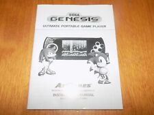 SEGA Gensis Instruction Manual Ultimate Portable Game Player Booklet GP2628-80M