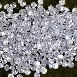 2.30 mm Round Cut Simulated Diamond Excellent Cut Loose Stone 10 Pcs.
