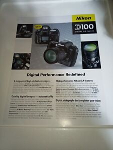 Mint Original OEM Nikon D100 Digital Camera Brochure English Japan 2002 NoRes!!!