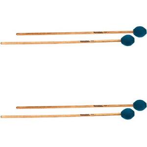 Innovative Percussion IP240 Medium Marimba Mallets - Teal Yarn, Birch - 2 Pair