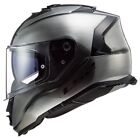 LS2 Assault Full Face Street Motorcycle Helmet Solid Bruched Alloy XS