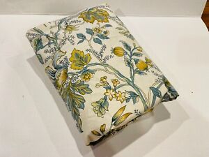 New ListingPOTTERY BARN Marie Palampore Yellow Gold & Blue Floral Duvet Cover- King Size