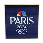 2024 Paris NBC Olympic Pin Dark Framed Badge Media Lapel