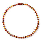 Genuine Amber Child (3yr+*) Necklace/Bracelet Beads Knotted - Cognac