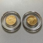 RARE TWO Coin Set 2021 1/10 oz. American Gold Eagle AGE - Type 1 and Type 2