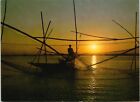 Bengladesh Fisherman In Fishing Boat with Nets - Postcard FREE SHIPPING