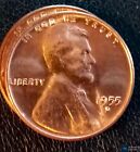 1955 D Lincoln Wheat Cent RED BU from Original Roll - FREE Shipping