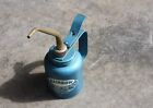 Vintage Rainbow Pump Oiler 10 Oz. Blue Oil Can Eagle Mfg Co. Wellsburg WV USA