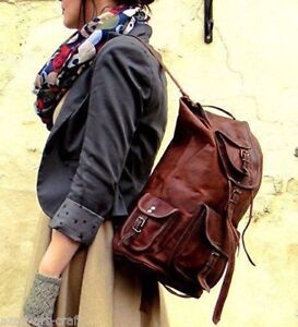 New Women's Backpack Travel Leather Handbag Rucksack Shoulder School Bag Retro