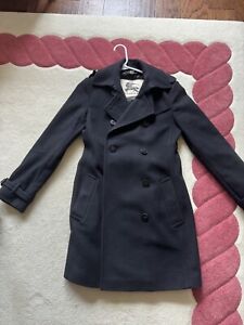 BURBERRY KENSINGTON DOUBLE BREASTED WOOL CASHMERE TRENCH COAT SZ.4