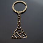 Bronze - Celtic Hollow Knot Trinity Amulet Irish Triangle Charm Keychain Gift