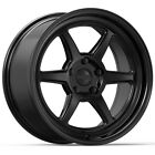 18x9 Kansei Wheels K14B Roku Black Wheels 5x4.25 (12mm) Set of 4 (For: Volvo 940)
