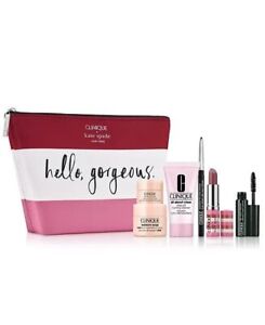 Clinique 7 PCS Makeup Skincare Samples Gift Set Red/White/Pink Bag-Hydrating Duo