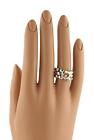 Chopard Happy Diamond Ring 18k Gold & Steel Panther Link Flex Band Size 6