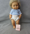 Vintage Gotz Puppe Itty Bitty Baby Boy Rooted Hair Sleep Eyes Posable 14in