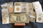 Mixed Lot (79)US Coins, 90% Silver $1 Silver certificate + more