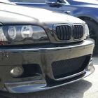99-06 E46 M3 GLOSS BLACK DOUBLE SLOTED M4 STYLE KIDNEY GRILLES. COUPE VERT M3