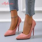 Woman High Heels Pumps Pointed Toe Big Size Ladies Wedding Shoes